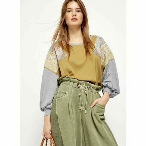 Free People Boho Long Sleeve Feelin It Tee - Picture 1 of 9
